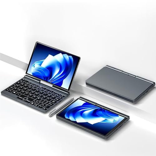 MeekRhynche 8 Inch 2-in-1 Notebook Tablet PC Portable Mini Laptop Intel Alder Lake N150 Touchscreen 360° Rotatable 12GB RAM 1TB SSD WiFi 6 Windows 11