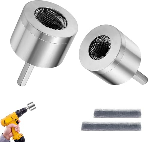2Pcs Limpiador Tuberías Cobre con Cepillo Reemplazable, Cepillos Limpieza Tubos Metal Completo 15mm & 22mm, Limpiadores Conductos Eficiente, Herramientas Fontanería para Taladro, Limpiar Antes Soldar