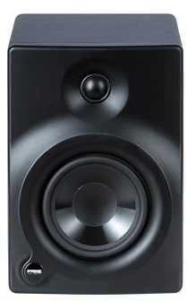 Fame Audio Orbital 205S, Aktiver Studiomonitor, 2-Wege, Nahfeld, 5.25 Tieftöner, 1 Hochtöner, 70W RMS, 55-20.000Hz, XLR, Klinke, Kompakt, Geeignet für Recording, Mixing, Mastering, Schwarz