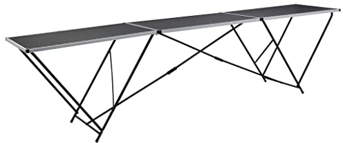 BOWEKAM Folding Pasting Table MDF and Aluminium 300x60x78 cm-Furniture,Tables,Folding Tables