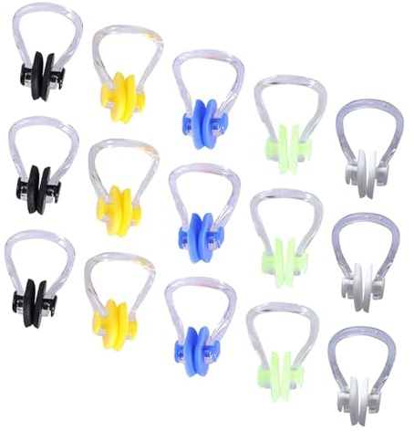 TEMPNAP 9 Pièces Nose Clips pour Natation Silicone Transparent Protège-Nez Étanche Léger et Réutilisable pour Garçon Fille et Adultes Confortables et Discrets pour Sports Aquatiques et