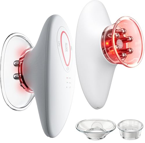 Ehomfory Masseur Anti Cellulite à Ventouse Électrique, Palper Rouler, Lifting EMS et Thérapie par Lumière Rouge Minceur Aspiration Liposuccion Raffermissement,pour Visage,Ventre,Cuisse,Jambes,Bras