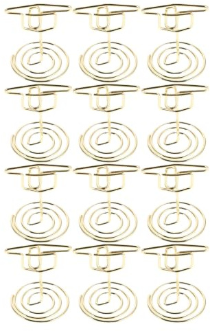 Garneck 12 Piezas Portanúmeros de Mesa Portatarjetas de Metal Dorado Reutilizable para Cambiar Tarjetas Fácilmente, Soporte para Tarjetas de Alambre para Mesas y Eventos