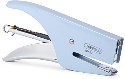 Rapesco 1376 SP-64 Heftzange und 1000 Heftklammern des Typs 21/4mm, 12 Blatt Kapazität, Hellblau