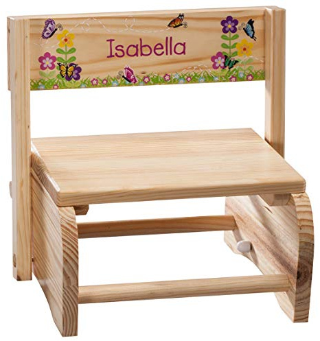 Custom 2-in-1 Children's Step Stool and Chair, Customized with Kid s