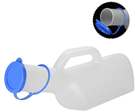 Urinflaschen Für Männer,1000 ml tragbar Outdoor-Urinaufbewahrung, mobiles WC-Urin-Sammler mit Deckel, für Kinder und Erwachsene,Urinalflasche für Herren für Reisen, LKWs, Krankenhäuser