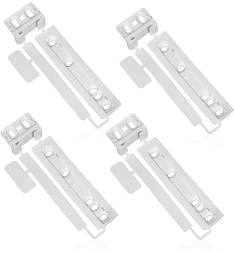 SPARES2GO Door Plastic Mounting Bracket Fixing Slide Kit Compatible with John Lewis Integrated Fridge & Freezer (Pack of 4)