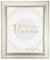 BIRAPA Bilderrahmen silber Vienna Rahmen 50x70 cm - Bilderrahmen vintage in Weiß Silber, Bilderrahmen Holz mit Zierleiste innen und außen, Fotorahmen, Holzrahmen