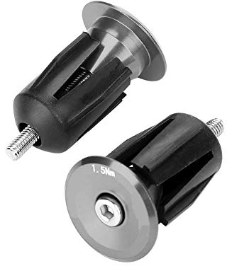 Lenkerendstopfen Aluminiumlegierung Fahrradlenker Endkappen - Titan Farbe - 1 Paar