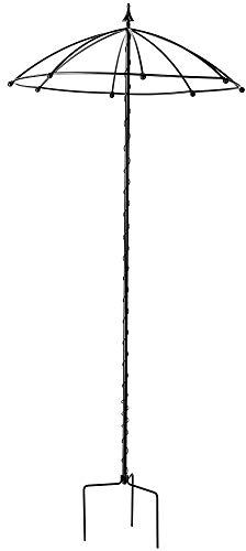 KADAX Rosenbogen aus pulverbeschichtetem Stahl, Schirm Design, Torbogen, Gartenbogen, Kletterpflanzen, Rankgitter, Rosenhilfe, Gartendeko (H: 190.5 cm)