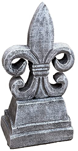 stoneandstyle Steinfigur Skulptur Fleur de LYS Lilie Ritterlilie frostfest Steinguss