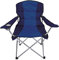 Comfort Anglersessel Campingstuhl Faltstuhl Anglerstuhl Regiestuhl mit Getränkehalter und Tasche in Blau gepolstert