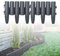 LARS360 25,2m Rasenkante Kunststoff Holzoptik Beeteinfassung Mähkante Garden Border Wetterfest Gartenpalisade Beetzaun 1 Element (L x H): 28 x 24cm Anthrazit