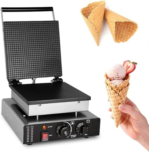 Macchina for cono gelato commerciale Macchina for cono for cialda elettrica Macchina for cono for cialda in acciaio inossidabile Stampo antiaderente for la casa Cottura cono gelato fai da te fatto in