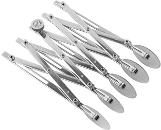 Sallys Bisiklet - Rollenschneider mit 5 Klingen, Teigschneider aus 18/8 Edelstahl, rostfrei, bis zu 12 cm ausziehbar