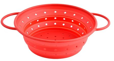 Colino per lavello della cucina – Filtro di scarico per | Setaccio da cucina pieghevole morbido con manici | Colino per alimenti in silicone | Colino per frutta | Scolapiatti per insalate
