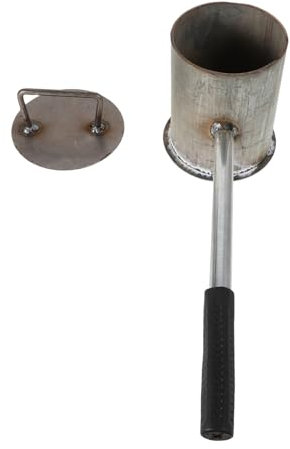 KOCKSHION Steel Fire Extinguishing Urn Lid for Bbq and Camping Portable Fire Safety Pot Thickened 12cm Diameter and 14cm Height Carbon Extinguishing Bucket