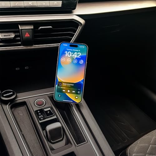 Generic Premium - Soporte para teléfono móvil para Seat Leon y Cupra Formentor (2020-2024 Vorfacelift), magnético y compatible con smartphones con MagSafe, ajuste y estable, para consola central