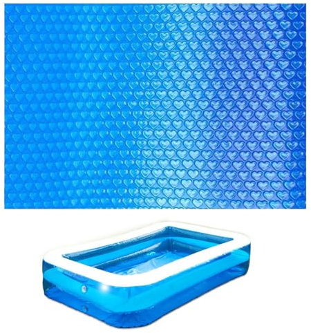Bâche À Bulles Piscine, 260x160cm Bache Solaire Piscine Rectangulaire, Résistante Aux UV Couverture Chauffante De Piscine Isolée Rectangulaire, Film D'isolation Thermique Pour Piscine, Piscine Solaire