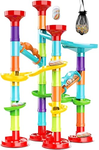 Incisite 50 Pcs Marble Run, Marble Track Educational Learning Toy,