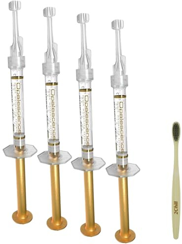 Opalescence 45% Syringes Teeth Whitening Gel - with PF - (4 Syringes) Refill Kit Carbamide Peroxide. w/Toothbrush, in Mint Flavor. Tooth Whitening 5359-2T