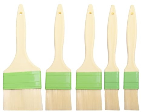 Vilgftyiet Set di 3 pennelli da pasticceria con setole in nylon per cuocere, grigliare e cucinare, lunghezza 22 cm