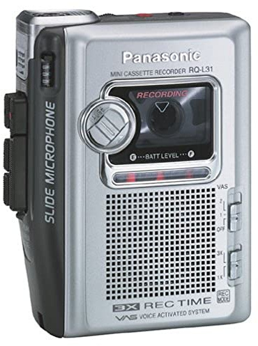 Panasonic RQ-L31 Portable Cassette Recorder with Slide Microphone