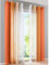 SIMPVALE Gardinen mit Ösen Farbverlauf 2er Set, Vorhang Transparent für Wohnzimmer Kinderzimmer Mädchenzimmer, Lichtdurchlässig Ösenschals Voile Weiß Orange Breite 140 Höhe 225 pro Stück