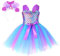 Tante Tina Costume de princesse licorne pour fille - Avec tutu arc-en-ciel - Violet sirène - Taille M (104)