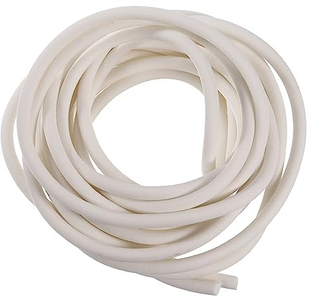 sourcing map Silicone Mousse Joint Bande, 6.5mm(0.26) Diamètre 5 Mètres(16.41 Ft) Long Éponge Caoutchouc Météo Ronde Cordon Solide pour DIY Joint, Entrepôt, coussins,Tube, Artisanat