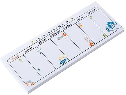 NIHUIFA Cuaderno planificador semanal de tiras largas de calidad, patrones aleatorios para bloc de notas familiares y organizadores de calendarios, cuaderno de escritura