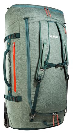 Tatonka Trolley Duffle Roller 140 L - Faltbare Reisetasche mit Rollen und Rucksackfunktion - In eigener Deckeltasche verstaubar - 140 Liter Volumen