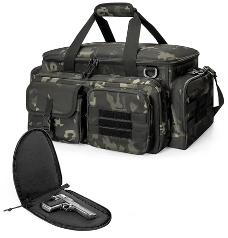DSLEAF Bolsa táctica para Armas con 4 Estuches para Armas, Bolsa Acolchada para Armas con 16 Ranuras para Cargadores y Bolsillos adicionales (Pendiente de Patente)