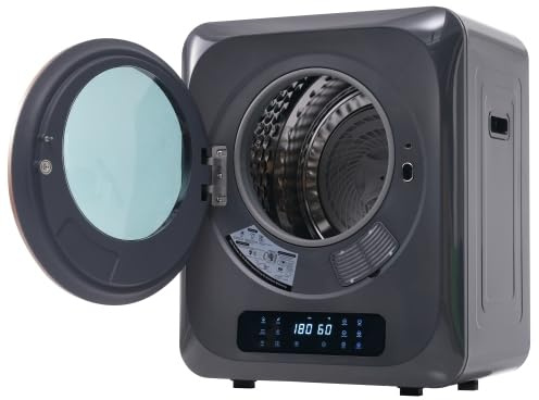 Edelstahl Trockner mit UV-Funktion, 4kg Kapazität, 850W, 6 Programme, Wandmontage, LED Display, 60dB | Moderne Ablufttrockner für kleine Wohnungen