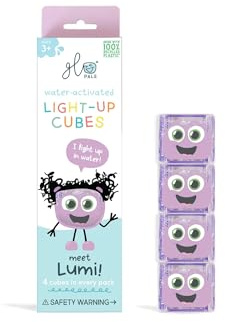 Glo Pals Lila Leuchtwürfel, 4er-Set, Wasserspielzeug mit Leuchteffekt