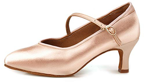 JUODVMP Stängd tå moderna karaktärsskor för kvinnor latin balsal dansskor kvinnor fest bröllopsskor, modell WX138, Ljusbeige 6 5 cm klackar B x 138, 36.5 EU