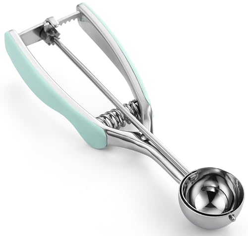 Spring Chef - Mint Small Cookie Scoop for Baking, Multifunctional #60 Melon Baller with Trigger Release for Watermelon, Ice Cream, Protein Ball, Stainless Steel Scooper, 1 Tbsp Cookie Dough Scoop