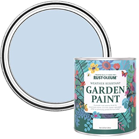 Rust-Oleum Blue Mould Resistant Garden Paint in Matt Finish - Blue Sky 750ml