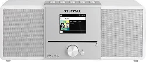 TELESTAR DIRA S 32i CD - radio internet/DAB+radio (stereo, lettore CD, servizi di streaming, registrazione USB, funzione di trasmissione e ricezione Bluetooth) - bianco