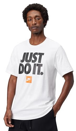Nike DZ2989-100 M NSW tee Fran JDI Verbiage T-Shirt Hombre White Tamaño XL