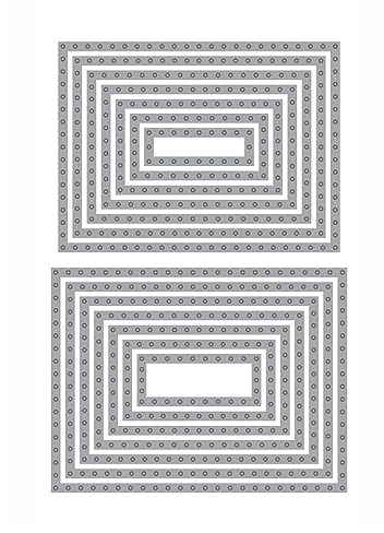 Essential A2 Nesting Rectangles for Stitching, Essentials By Ellen Designer Dies