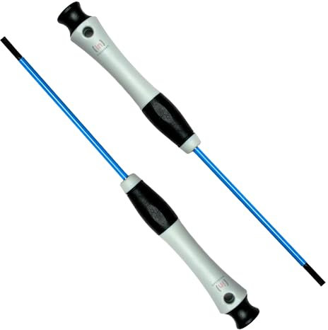 Inbrackets Professional Insulated Terminal Screwdriver Set - 2-Pack 3.5mm x 100mm Slotted Precision Screwdrivers for Electricians and DIY