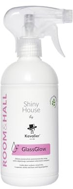 Kavalier Shiny House Spray Glass Glow - Spray Cristales sin Aerosol, Superficies Limpias, Sin Manchas, Espejos y Ventanas, Visibilidad Clara, Apto para Cristales y Accesorios, Fácil Aplicación - 500ml
