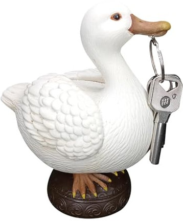 Magnetic Keychain, Magnetic Keyring - Duck Statue Magnetic Keychain | Desk Table Decorations Aesthetically Funny for Women and Men