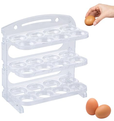 Boîte Rangement D'oeufs, Support à Œufs Réfrigérateur, Étagère Rangement Oeufs, Bacs à Œufs pour Réfrigérateur, Bac à Oeufs Frigo de Cuisine, Rangez Soigneusement vos Œufs et Économisez de L'espace
