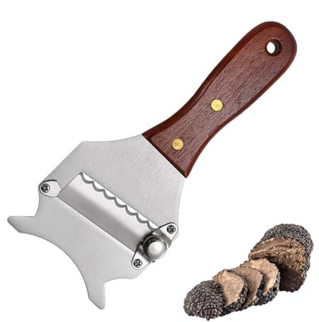 Râpe à truffes, râpe à truffes, beurre, truffe noire, râpe, fromage, râpe à fromage, en acier inoxydable, avec poignée en bois, réglable, couteau à fromage, pour la cuisine, râpe à parmesan (avec