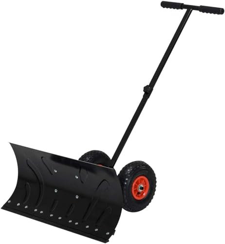 Snöplog Snöröjningsskyffel,Snöskyffel Vinterhjul Snöskjutare | Kraftiga rullande snöplogsskyfflar