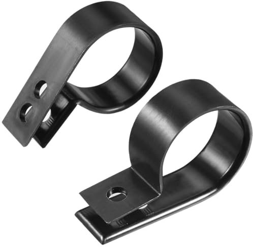 TA-VIGOR 10Pcs Nylon R-Type Cable Clamp Clips, 21-25mm Plastic Cable Clamp Assortment Kit Fastener, Plastic Wire Clamp Clips for Electrical Cable Wire Conduit Cable Management, Black