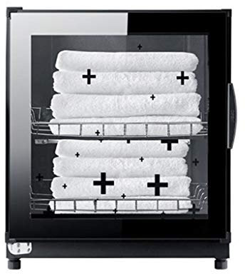 Towel Warmer Vertical cabinet Hot Towel Sterilizer Ozone + UV + infrared low temperature Nail Salon Spa Facial Beauty Salon Disinfector Tool （black）