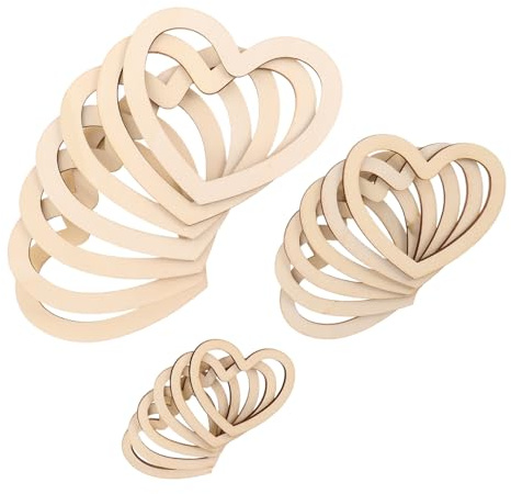 Homoyoyo Cornice Acchiappasogni a Forma Di Cuore in Legno Naturale 18 Pezzi Mini Cerchi Per Decorazioni Da Parete Ghirlande Floreali E Progetti Diy Per Interni Boho